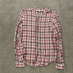 LOFT Women’s Plaid Long Sleeve Blouse